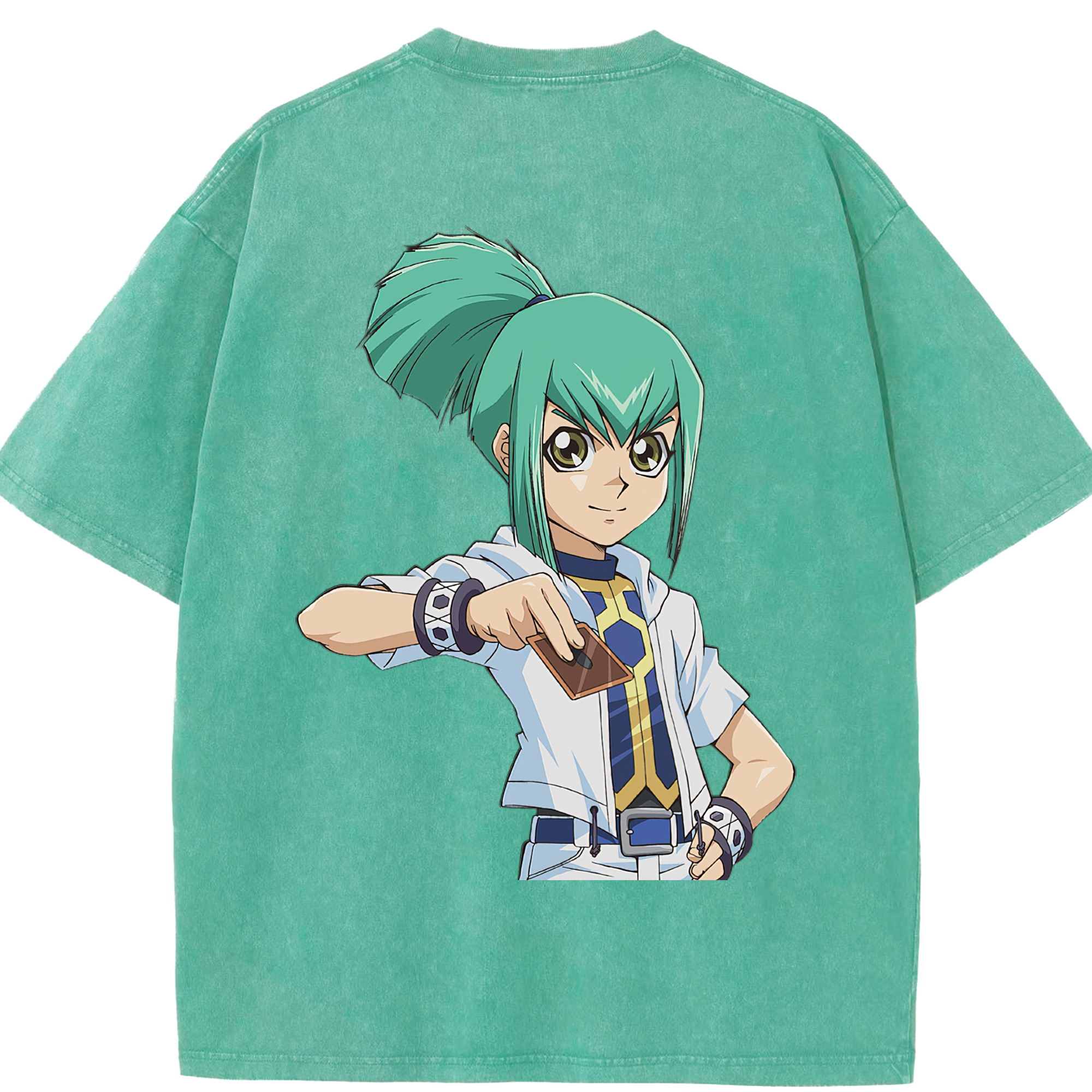 （画像用） 遊☆戯☆王 Yu-Gi-Oh! 綿100% ヴィンテージ風 半袖Tシャツ（背面プリント）